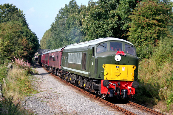 D8 'Penyghent' (44008) leaves Darley Dale behind on 21.9.08 with  1220 Rowsley South - Matlock service at the Peak Rail Autumn 2008 Diesel Gala