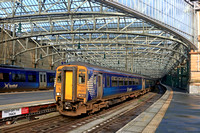 ScotRail Class 156 No's 156435 & 156514 depart Platform 11 Glasgow Central Station on 11.2.23 with 1A24 1127 Glasgow Central to Kilmarnock service