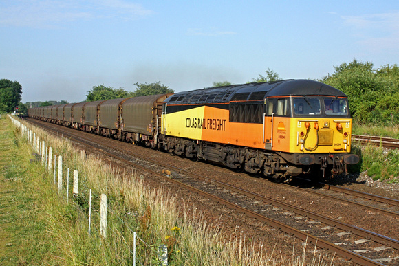 Colas Rail Freight 56094 at Trent Meadows, Long Eaton on 1.7.14 with 6E07 0600 Washwood Heath Met.Cammel -  Boston Docks empty covered  steel carriers