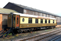 Pullman Carriage No. 185 'Barbara' seen in the sidings at Tenterden Town Station on 5.8.23 part of The Wealden Pullman dining train at the Kent and East Sussex Railway