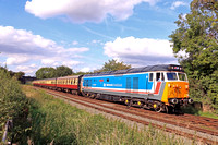 Class 50 No 50017 'Royal Oak' in NSE livery passes Woodthorpe on 2.9.23 with 1615 Loughborough to Leicester North service  at GCR Diesel Gala September 2023