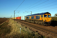 GBRf 66745 at Frinkley Lane, Marston near Grantham on 4.11.13 with 4L78  1200 Selby - Felixstowe North Intermodal