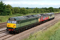 50044, 47765 and 56097 in convoy at Cossington heading towards Humberstone Road, Leicester to run round on 29.6.10 with 0Z50 Ruddington - Barrow Hill to collect further locos to continue to East Lancs