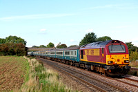 67019 at Thurmaston heading towards Leicester on 9.9.10 with 5Z67 1509 Barrow Hill - Wembley  Cargo D  ECS move