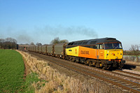 47739 at Thurmaston near Leicester on 7.3.11 with 6Z57 1314 Boston Docks - Washwood Heath loaded steel carriers