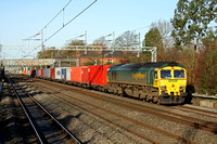 66505 at Cathiron near Rugby on 30.11.11 with 4L93  1008 Lawley Street - Felixstowe  Freightliner
