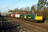86628 & 86627 at Cathiron near Rugby on 30.11.11 with 4L75 0958 Basford Hall - Felixstowe Freightliner