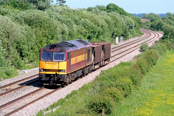 60051 at  Barrow Upon Trent  heading towards Stenson Junction on 9.6.08 with 6G45 1650 Toton Yard - Bescot short departmental running very early