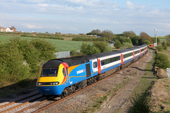 EMT HST 43052  & 43060 'at Wistow heading towards Leicester on 11.4.11 with 1615 London St. Pancras - Nottingham 'The Robin Hood' service