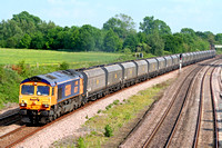 66707 on hire to Fastline at Hathern Old Station, MML on 29.5.09 with 6A63 1544 Daw Mill Colliery - Ratcliffe Power Station loaded coal hoppers