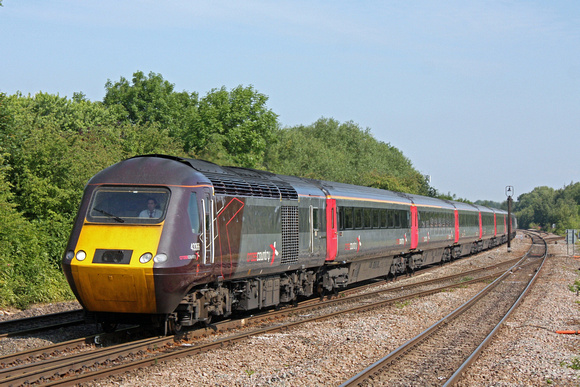 XC HST 43366 & 43301 at Syston South Junction, MML heading towards Leicester on Sunday 3.7.11 with diverted 0810 Leeds - Plymouth service due to engineering works at Burton Upon Trent