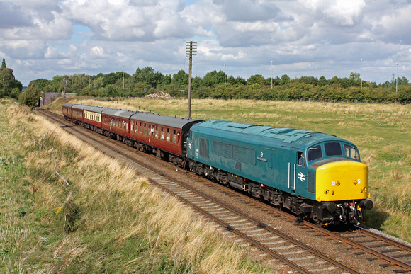 45041 'Royal Tank Regiment' at Woodthorpe on 31.8.14 with 1445 Loughborough - Leicester North service  at the GCR Diesel Gala Aug 2014