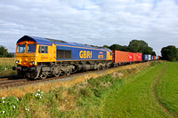 66710'Phil Packer' at East Goscote  heading towards Syston East Junction on 10.10.12 with 4M29 0442 Felixstowe - Barton Dock (Trafford Park) Intermodal