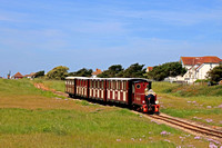 The Hayling Light Railway is a 2ft narrow gauge line that runs along the south coast of Hayling Island between Eastoke Corner and Beachlands. On 28.5.23 No 3 'Jack' heads the 1105 return service from