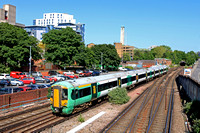 Southern Class 377 No 377107 arrives at Southampton Central on 30.5.23 with 1J34 1335 London Victoria to Southampton Central service