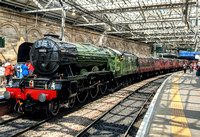 60103 'Flying Scotsman' just arrived at Edinburgh Waveley Station on 1.7.23 with 0902 1Z48 centenary rail tour York to Edinburgh operated by Railway Touring Co (SMB)