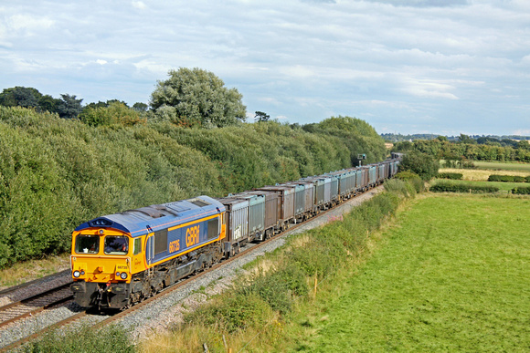 66735 at Barrow Upon Trent heading towards Stenson Junction on 7.9.13 with 4K80 1417 Peterborough -  Rugeley Power Station empty gypsum containers