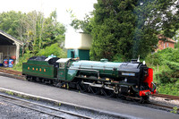 RHDR 4-6-2 Pacific Locomotive 'Northern Chief' waits at New Romney Station in between duties on 3.8.23