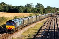 DRS 66415 on hire to Fastline at Hathern Old Station, MML on 10.9.09 with 6A63 1544 Daw Mill Colliery - Ratcliffe Power Station loaded coal hoppers