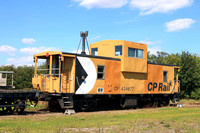 Preserved CP Rail (Canadian Pacific Railway) Caboose or Van CP434677 seen on 9.8.23 at the Mangapps Railway Museum