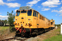 The last active Network Rail Class 31 was 31233, with it operating its last test trains in March 2017. On 9.8.23 the loco is seen preserved at Mangapps Railway serviceable