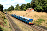 Met Cam 3 Car Class 101 DMU 50266, 59506 50203 at Rothley on 8.9.24 with 2C23 1310 Loughborough to Rothley Brook service at GCR Autumn Diesel Gala 2024