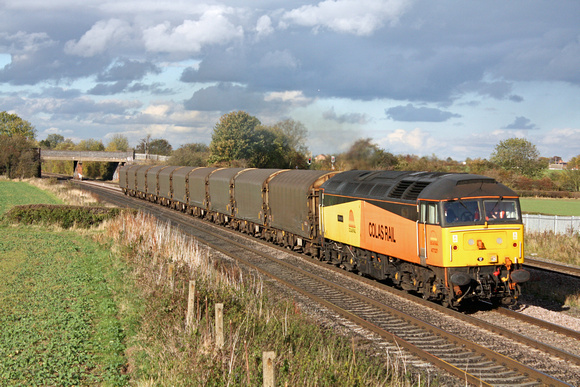 47727'Rebecca' at Thurmaston, MML heading into Leicester on 26.10.11 with 6M08 1314 Boston Docks  - Washwood Heath loaded steel covered wagons