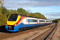 EMT Meridian 222 023 passes Syston South Junction on 12.10.11 with 0902 Nottingham - London St Pancras International service