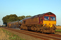 66005 tnt 66021 at East Goscote heading towards Syston East Junction on 14.10.11 with 3J43 1605 Peterborough Eastfield Junction - Leicester - Peterborough T&RSMD RHTT diagram