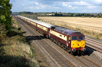 47790 tnt 47832 at Cossington heading towards Syston East Junction on Sunday 18.9.11 with 1Z53 1300 Leicester - Nottingham Northern Belle Afternoon Tea Excursion via Kettering and Melton Mowbray