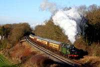 GNR Class N2 No 1744 at Kinchley Lane on 13.12.14 with 1310 Loughborough - Leicester North GCR Santa Delux service on a beautiful winter's day