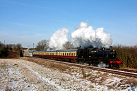 LMS Ivatt Class 2 2-6-0 No 46521 at Woodthorpe on 29.12.14 with 1315 Loughborough - Leicester North GCR Christmas Holiday Service