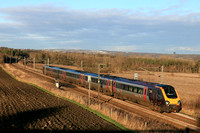 CrossCountry Voyager Class 221 No 221139 passes Plawsworth near Durham on 3.1.25 with 1V62 1207 Edinburgh to Plymouth service