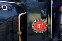 South African NG G16 No.87 builders number plate. This engine now works on the Ffestiniog and Welsh Highland Railways Line