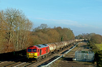 DB Cargo Class 60 No 60019 'port of Gimsby & Immingham' passes Stenson Junction on 26.1.22